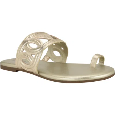 Guess Loons Slide Sandal In Gold