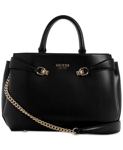 Guess Lorelei Girlfriend Medium Satchel Bag In Black
