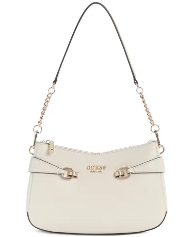 Guess Lorelei Top-zip Small Shoulder Bag In Bone