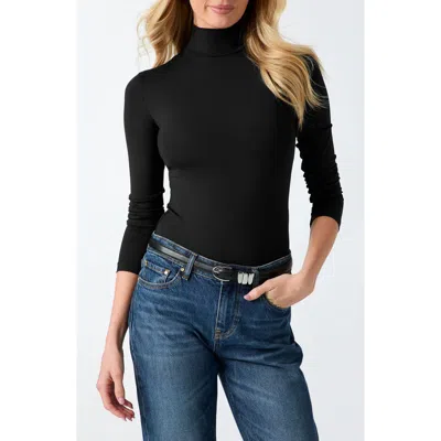 Guess Lotus High Neck Bodysuit In Black