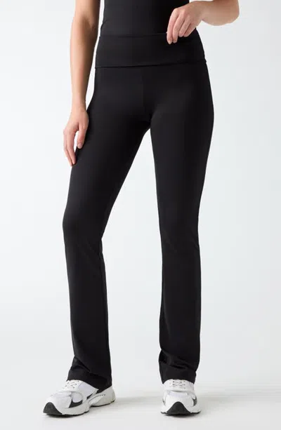 Guess Lotus High Waist Mini Flared Leggings In Black