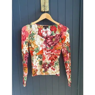 Guess Ls Dianna Top | Peony Animal In Multi