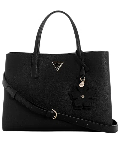 Guess Lucci Medium Girlfriend Satchel Bag In Black