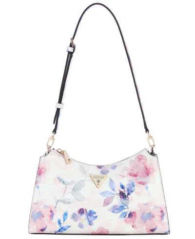 Guess Lucci Top Zip Small Shoulder Bag In Multi