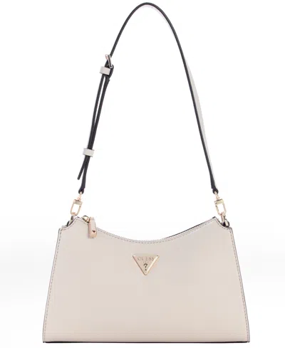 Guess Lucci Top Zip Small Shoulder Bag In Neutral