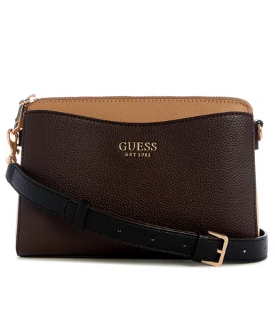 Guess Lyndi Girlfriend Crossbody Bag In Brown