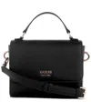 Guess Lyndi Mini Top Handle Flap Crossbody In Black
