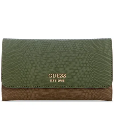 Guess Lyndi Slim Clutch Wallet In Multi