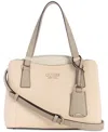 Guess Lyndi Small Triple Compartment Girlfriend Satchel In Blush,taupe Multi