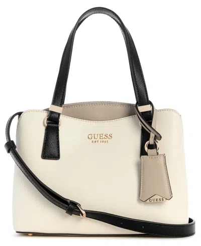 Guess Lyndi Zip-around Small Girlfriend Satchel Bag In Sand