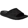 Guess Magaria Slide Sandal In Black Logo Multi