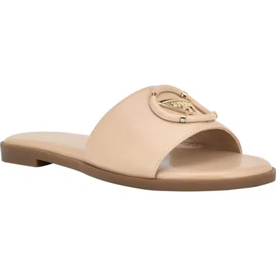Guess Magnify Slide Sandal In Gold