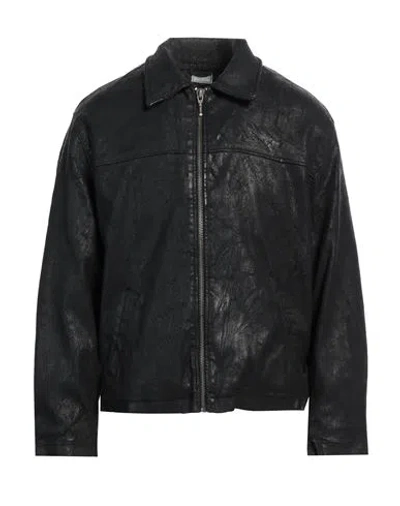 Guess Man Denim Outerwear Black Size L Cotton, Polyester, Elastane, Elastomultiester