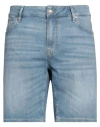 Guess Man Denim Shorts Blue Size 32 Cotton, Lyocell, Elastomultiester, Elastane In Blue