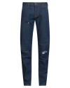 Guess Man Jeans Blue Size 32 Cotton, Polyester, Elastane In Blue