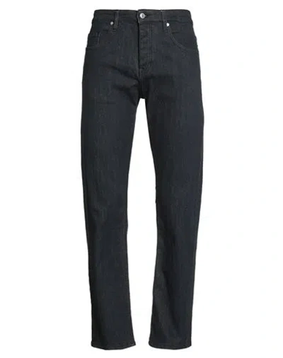Guess Man Jeans Blue Size 32w-34l Cotton, Polyester, Hemp, Elastane In Black