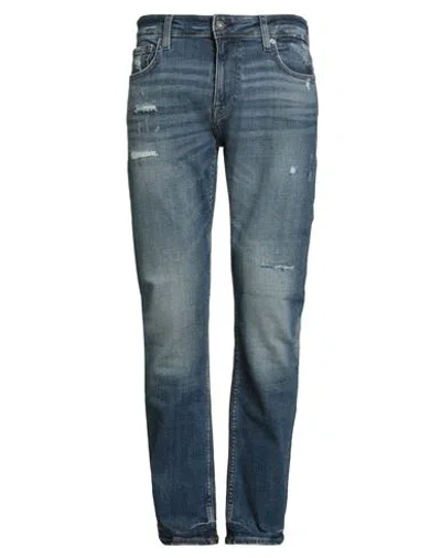 Guess Man Jeans Blue Size 33w-32l Cotton, Elastomultiester, Elastane
