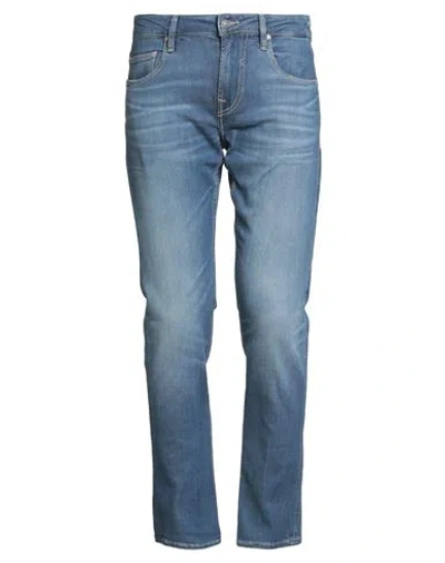 Guess Man Jeans Blue Size 34w-30l Cotton, Modal, Silk, Polyester, Elastane
