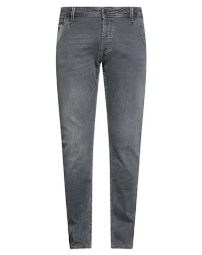 Guess Man Jeans Grey Size 29w-33l Cotton, Elastomultiester, Elastane In Gray