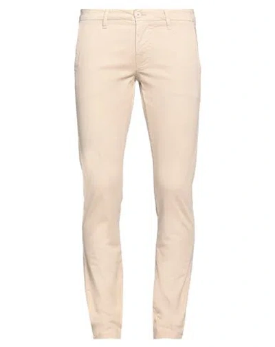 Guess Man Pants Beige Size 34w-32l Cotton, Elastane In Beige