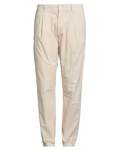 Guess Man Pants Beige Size 34w-32l Cotton, Elastane In Neutral