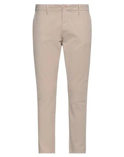 Guess Man Pants Beige Size 38w-30l Cotton, Elastane In Neutral