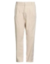 Guess Man Pants Beige Size 38w-30l Cotton, Elastane In Neutral