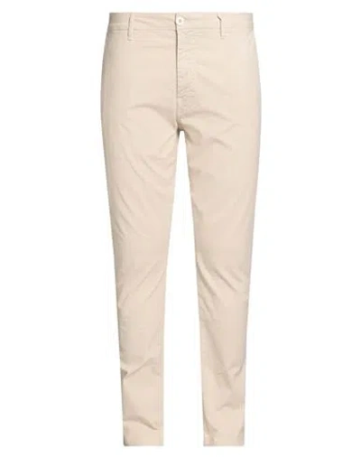 Guess Man Pants Beige Size 40w-32l Cotton, Elastane In Pink