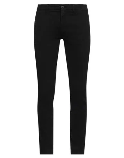 Guess Man Pants Black Size 31w-32l Cotton, Elastane In Black