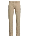 Guess Man Pants Camel Size 29w-32l Cotton, Elastane In Brown