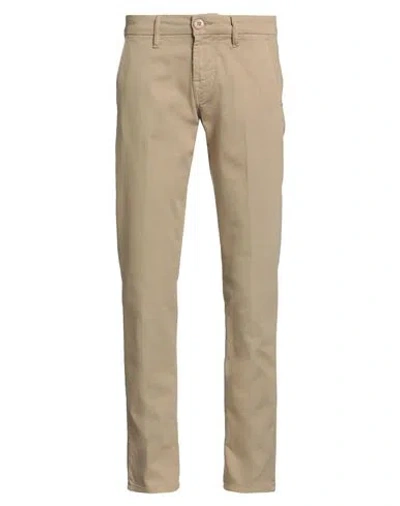 Guess Man Pants Camel Size 29w-32l Cotton, Elastane