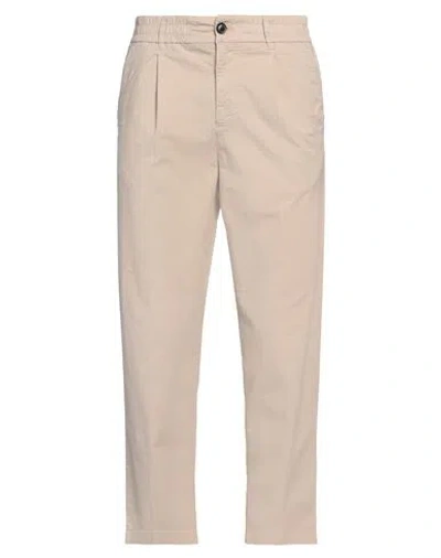 Guess Man Pants Beige Size 31 Cotton, Elastane In White