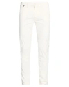 Guess Man Pants Ivory Size 32w-32l Cotton, Elastane In White