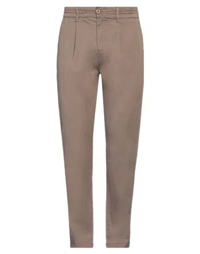 Guess Man Pants Khaki Size 30w-30l Cotton, Elastane In Beige