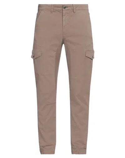 Guess Man Pants Khaki Size 38w-31l Cotton, Elastane In Beige