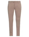 Guess Man Pants Khaki Size 34w-32l Cotton, Elastane In Beige