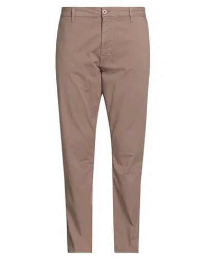 GUESS GUESS MAN PANTS LIGHT BROWN SIZE 42W-30L COTTON, ELASTANE