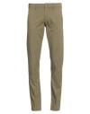 Guess Man Pants Military Green Size 28w-32l Cotton, Elastane In Green