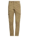 Guess Man Pants Military Green Size 30 Cotton, Elastane In Brown