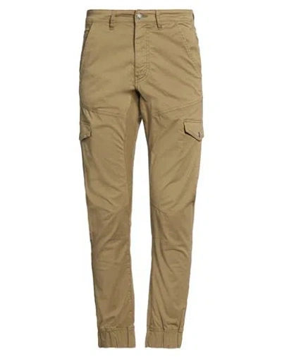 Guess Man Pants Military Green Size 30 Cotton, Elastane In Brown