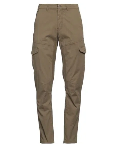 Guess Man Pants Military Green Size 32w-31l Cotton, Elastane