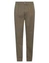 Guess Man Pants Military Green Size 34 Cotton, Elastane In Green