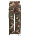 Guess Man Pants Military Green Size 34w-32l Cotton In Green