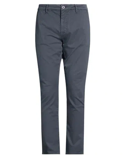 Guess Man Pants Navy Size 32w-32l Cotton, Elastane In Blue