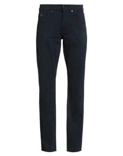 Guess Man Pants Navy Size 34 Cotton, Elastane In Black