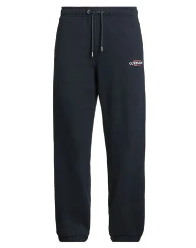 Guess Man Pants Navy Size M Cotton, Polyester