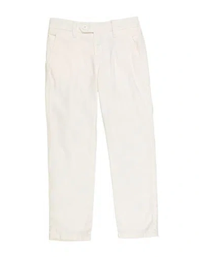 Guess Man Pants Off White Size 6 Cotton, Linen, Elastane In Neutral