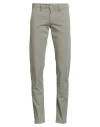 Guess Man Pants Sage Green Size 30 Cotton, Elastane In Gray