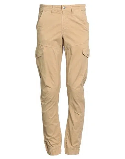 Guess Man Pants Sand Size 30 Cotton, Elastane In Brown