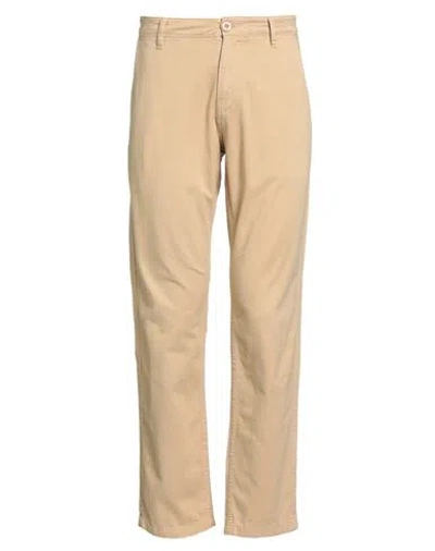 Guess Man Pants Sand Size 30w-30l Cotton In Multi